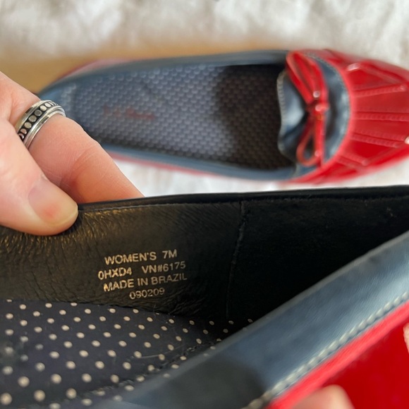 L.L. Bean Red Flats with Bow Detail. Preppy, collegiate. - Picture 5 of 6